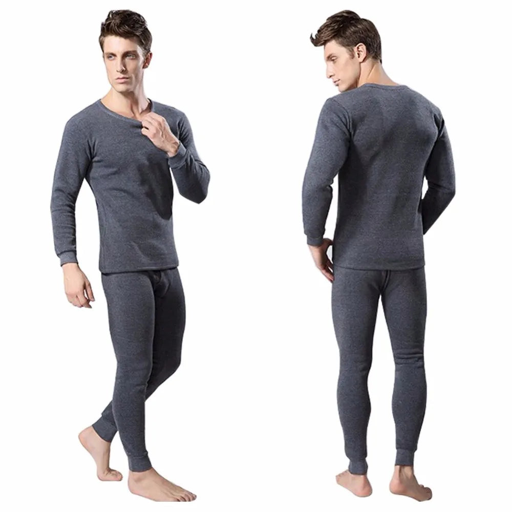 Winter Thermal Underwear Long Johns Men's Keep Warm Tops + Pants Set Thick Clothes Comfortable Thermo Underwear Sets