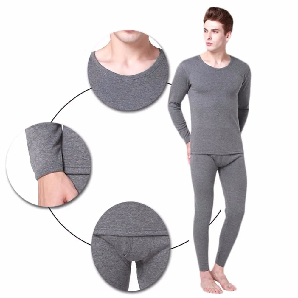 Winter Thermal Underwear Long Johns Men's Keep Warm Tops + Pants Set Thick Clothes Comfortable Thermo Underwear Sets