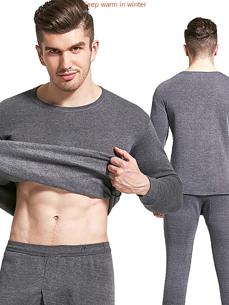 Winter Thermal Underwear Long Johns Men's Keep Warm Tops + Pants Set Thick Clothes Comfortable Thermo Underwear Sets